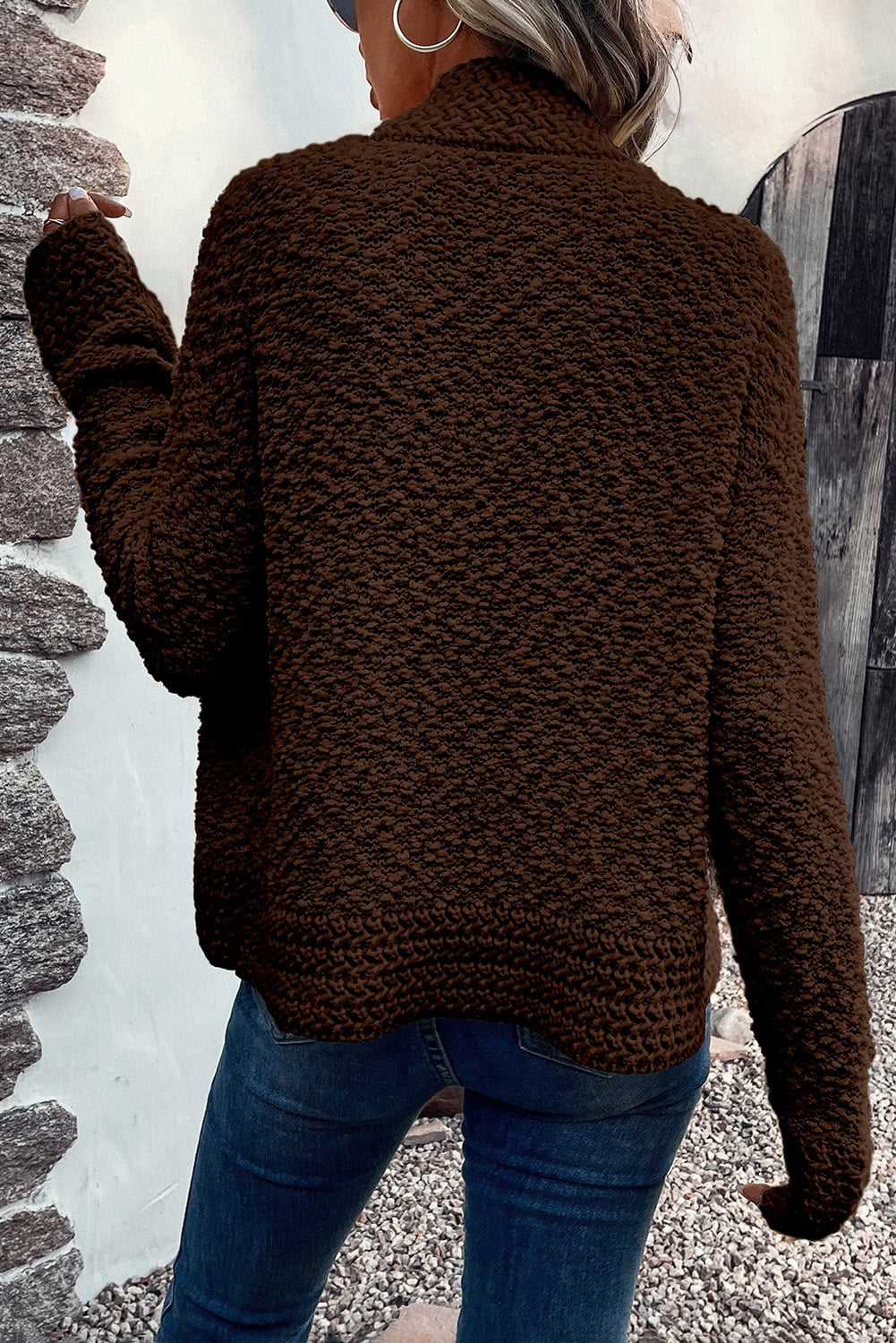 Women'S Sweaters Fashion Casual Open Front Long Sleeve Chunky Knit Cardigans Outerwear Coats