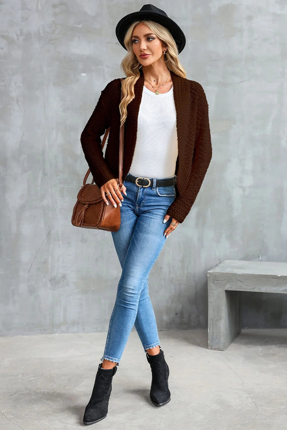 Women'S Sweaters Fashion Casual Open Front Long Sleeve Chunky Knit Cardigans Outerwear Coats